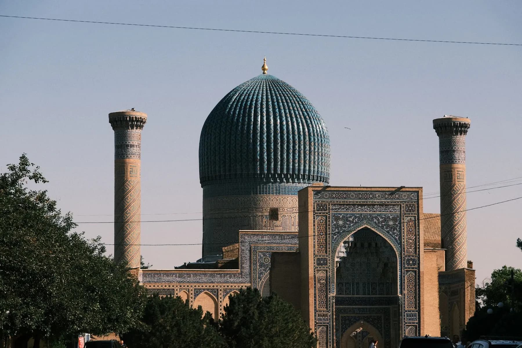 The ribbed dome of the Gur-e-Amir mausoleum in Samarkand